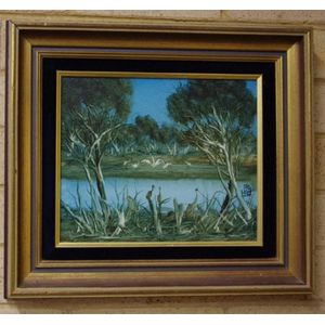 Kevin Charles (Pro) Hart (1928-2006) oil on board Swamp Birds,…