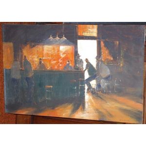 Colin Parker, 1941 -, Pub Scene oil on board, C:1970's.&hellip;