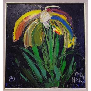 Pro Hart (1928 - 2006) 'Orchid' oil on board, signed lower…