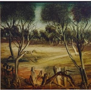 Kevin Charles (Pro) Hart (1928-2006), oil on board 'Landscape…