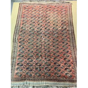 An antique Bokhara rug, circa 1900, 434 x 275 cm