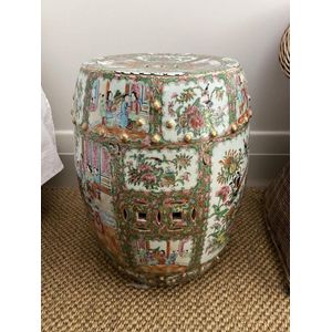 A Cantonese famille-rose seat, Chinese Qing dynasty 19th…