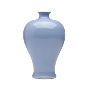 A Chinese pale blue meiping shaped vase. height 34 cm