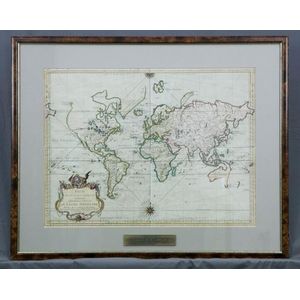 Map, the world, 1748. 'Essay d' Une Carte Reduite Contenant les&hellip;
