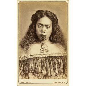 Foy Brothers (Thames). Portrait of a young Ngati Maru woman…