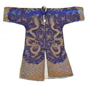 Silver Dragon Robe - Textiles & Costume - Oriental