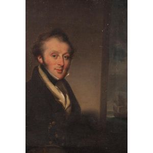 Early 19th century school, Georgian era naval portrait oil on…