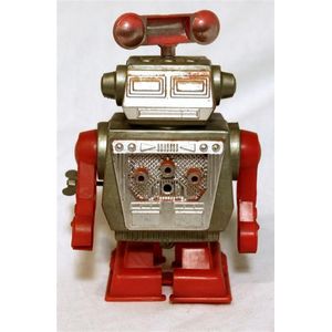 A 1960s (?) wind up robot with spinning propellor made in Hong…