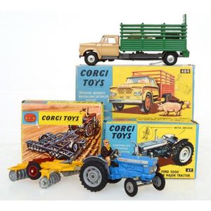 Three Corgi models, including 484 Dodge 'Kew Fargo' Livestock…