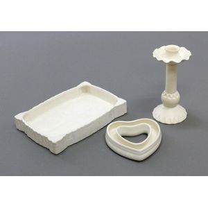 Crown Lynn Potteries, selection of three white slip-cast&hellip;