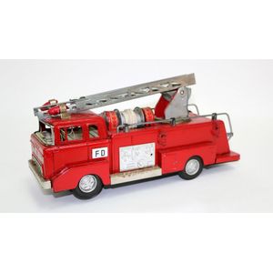 Ford fire engine, Bandai brand, Japanese tinplate, battery…