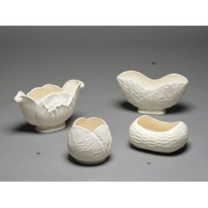 Crown Lynn Potteries, basket, cream white slip-cast ceramic&hellip;