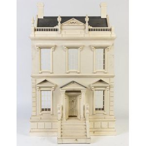 A timber model of a doll's house in the form of a Georgian…