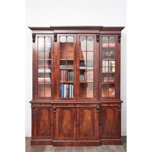 A good quality Victorian mahogany breakfront bookcase, English&hellip;