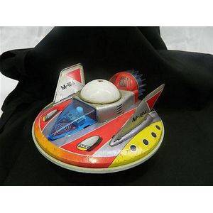 Yonezawa Japanese vintage tin toy UFO 'M-164' 21 cm diameter