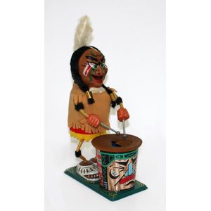 Nutty Mad Indian, 1960's bat op Japanese tin toy by Marx Toys…