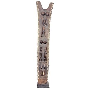 Tribal Ritual Binding Posts African Tribal Post: Figures and Incised Decoration on Steel - African ...