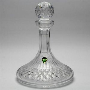 Waterford Crystal 'Lismore' ships decanter with criss-cross &…