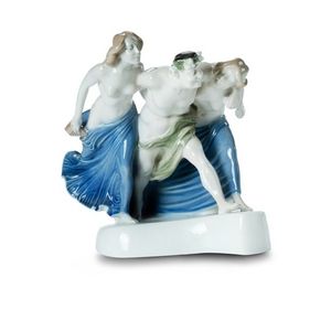 Figurine Man Fishing 5cm Blue