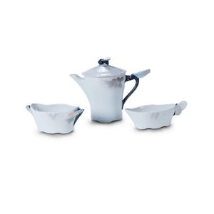 Royal Copenhagen Art Nouveau porcelain bachelor's coffee set.&hellip;