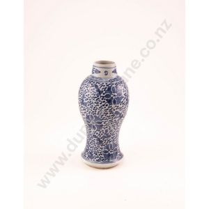 Porcelain Meiping Vase - Blue & White With Gourd Design Porcelain Meiping Vase - Blue & White With Gourd Design