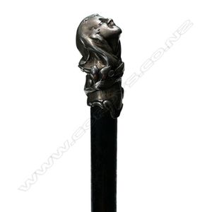 A Very Stylish Walking Stick The Top As A Fist In Fruitwood in Antique  Walking Sticks & Canes