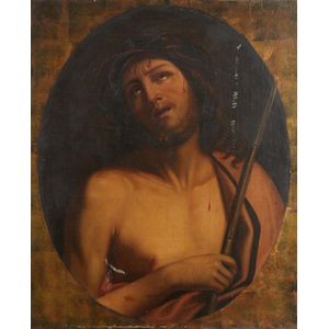 A late 19th/Early 20th century oil Paining of Jesus Christ, oil…