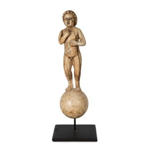 An antique Goanese carved ivory figure of baby Jesus South…