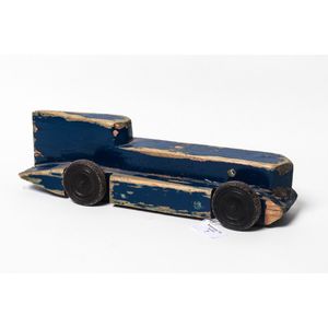 Racing car, wooden depression era Australian blue duco,…