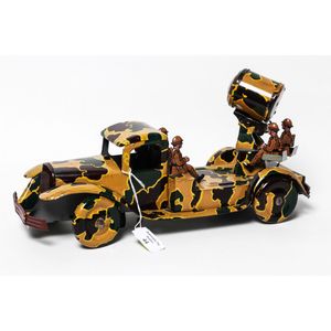 Tin plate truck 1950s Mettoy England, clockwork military search…