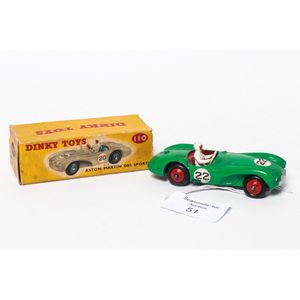 Dinky toys, boxed Aston Martin Db-3 sports race car no.110 (a/f…