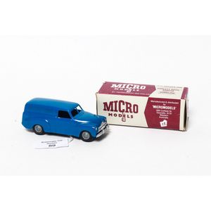 Micro Models, Holden blue FJ panel van boxed, 1980s, plastic…