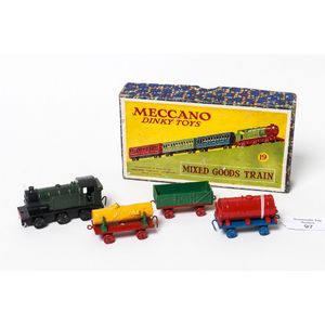 1930s Dinky Toys Meccano Train Set #19 Diecast Boxed - Branded