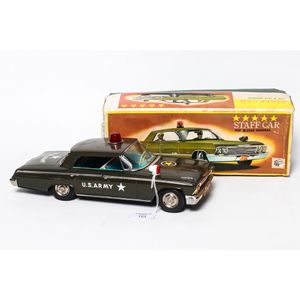 Tin plate car, Chevrolet five star, general staff car, boxed,…