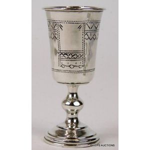 A Russian .875 silver kiddush cup, 1890 Moscow, assayer…
