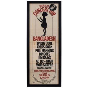 20th April 1975 Australian concert for Bangladesh poster,…