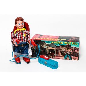 Tin plate cowboy boxed, 1960s Japanese, battery operated