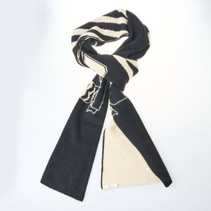 Celine Logo Scarf - Black/Cream