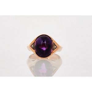 Antique or vintage diamond and amethyst ring - price guide and values