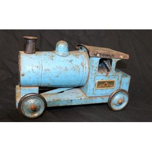 A superd child's Tri-Ang Express vintage blue toy train United…