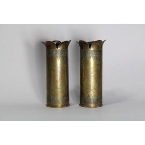 Buy World War Trench Art Pair of Brass Artillery Shell Casing