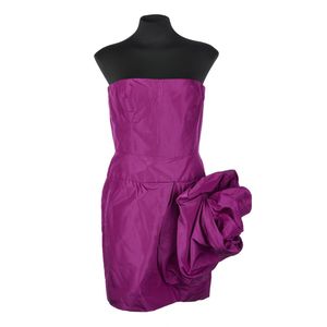 Oscar de la Renta, cocktail dress, c. 2006, fuchsia-plum silk&hellip;