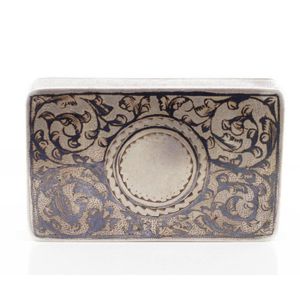 Antique French 19th Century .800 Not Sterling Silver Snuff Box by Guichard