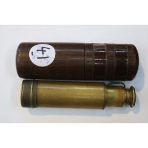 7 section brass telescope, naval, 9 cm (40 cm extended)