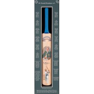 Don Bradman, nice signature on full size Cricket Bat decorated…