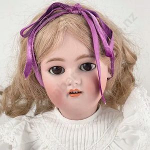 Simon & Halbig bisque doll, sleeping brown eyes open mouth with&hellip;