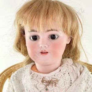 Simon & Halbig bisque doll, sleeping brown eyes open mouth with&hellip;