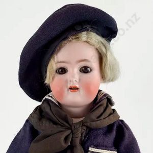 Simon & Halbig bisque doll, sleeping brown eyes open mouth with&hellip;