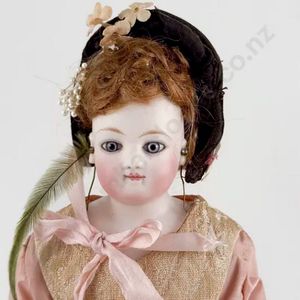 French bisque shoulder plate fashion doll, stationary grey eyes&hellip;