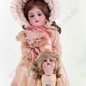 Simon & Halbig bisque doll, both with nylon wigs on new jointed&hellip;
